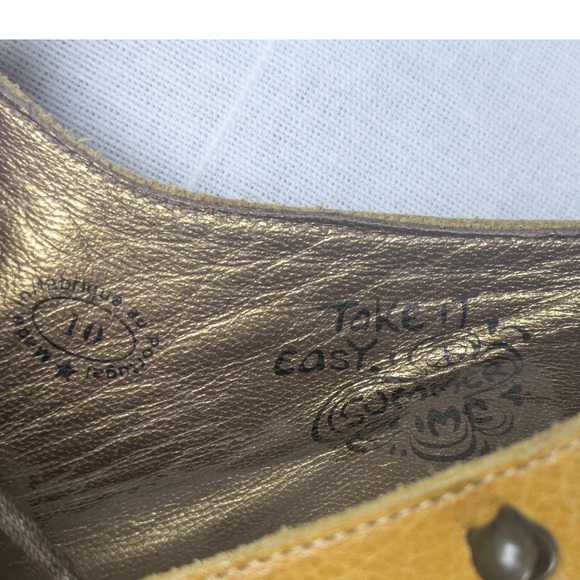 John Fluevog Goldenrod Summertime Ashbury‎ Peep Toe Lace Up Platform Block Heel - Picture 5 of 9